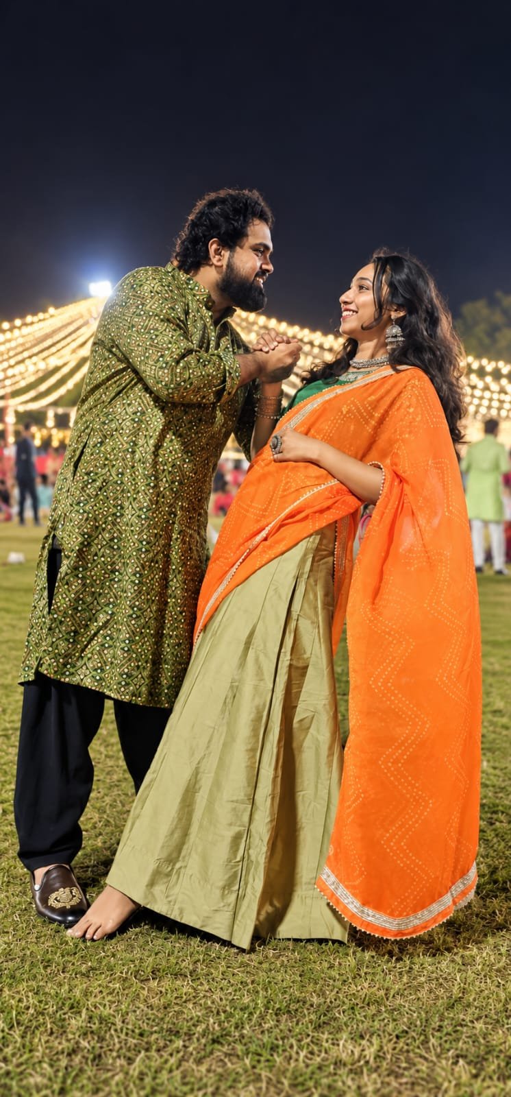 Alveera and Abrar sharing a joyful moment