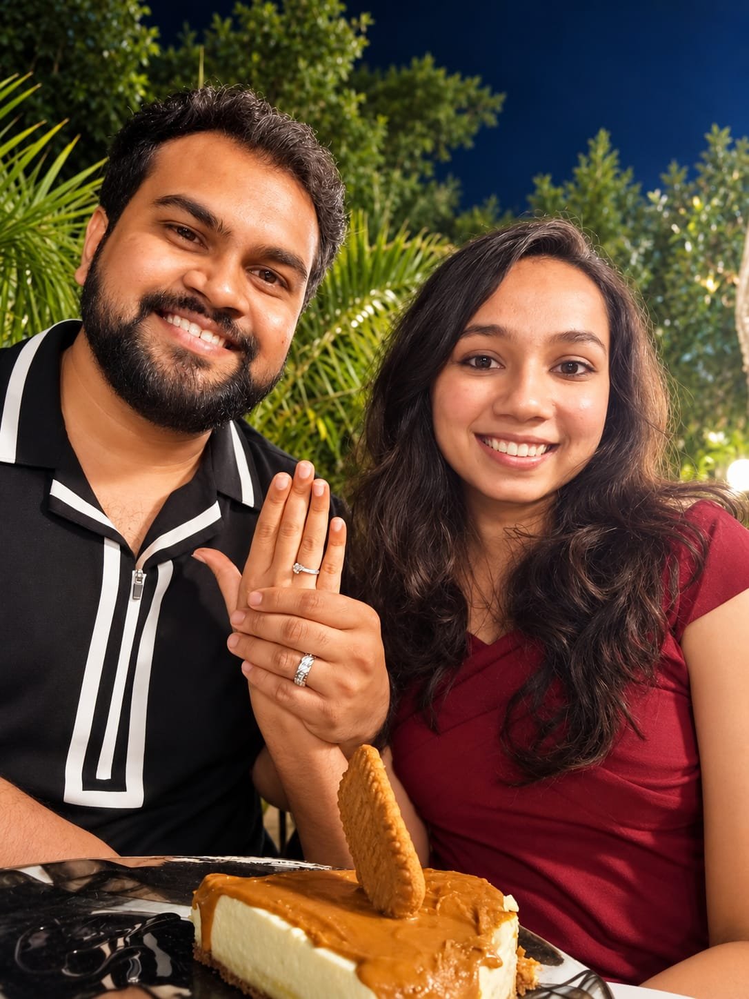 Alveera and Abrar celebrating their engagement